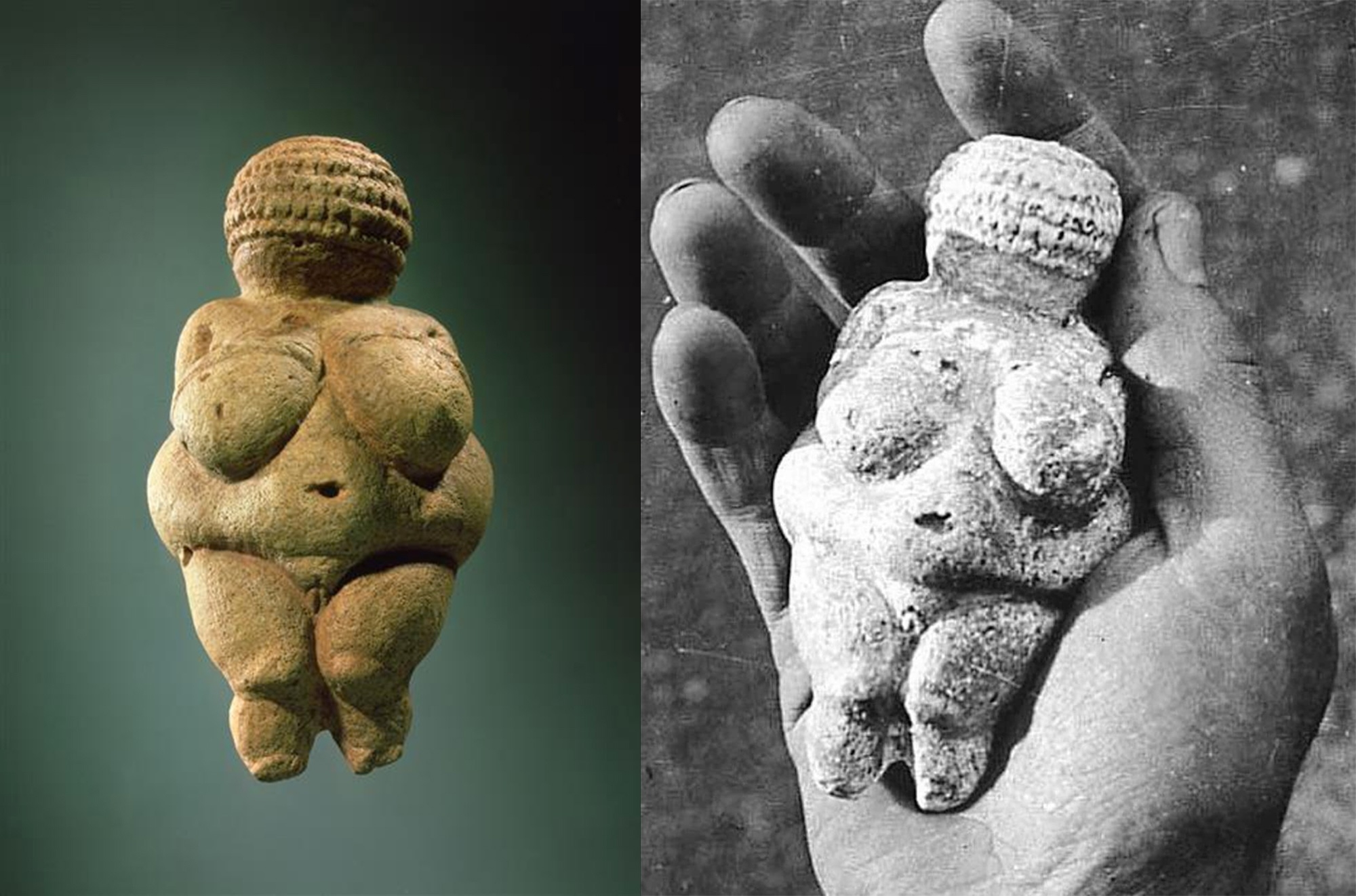 Anonyme, Vénus de Willendorf [dite], 30&nbsp;000 BP, calcaire oolithique, 11 cm de haut (environ), Musée d’histoire naturelle de Vienne © Droits réservés