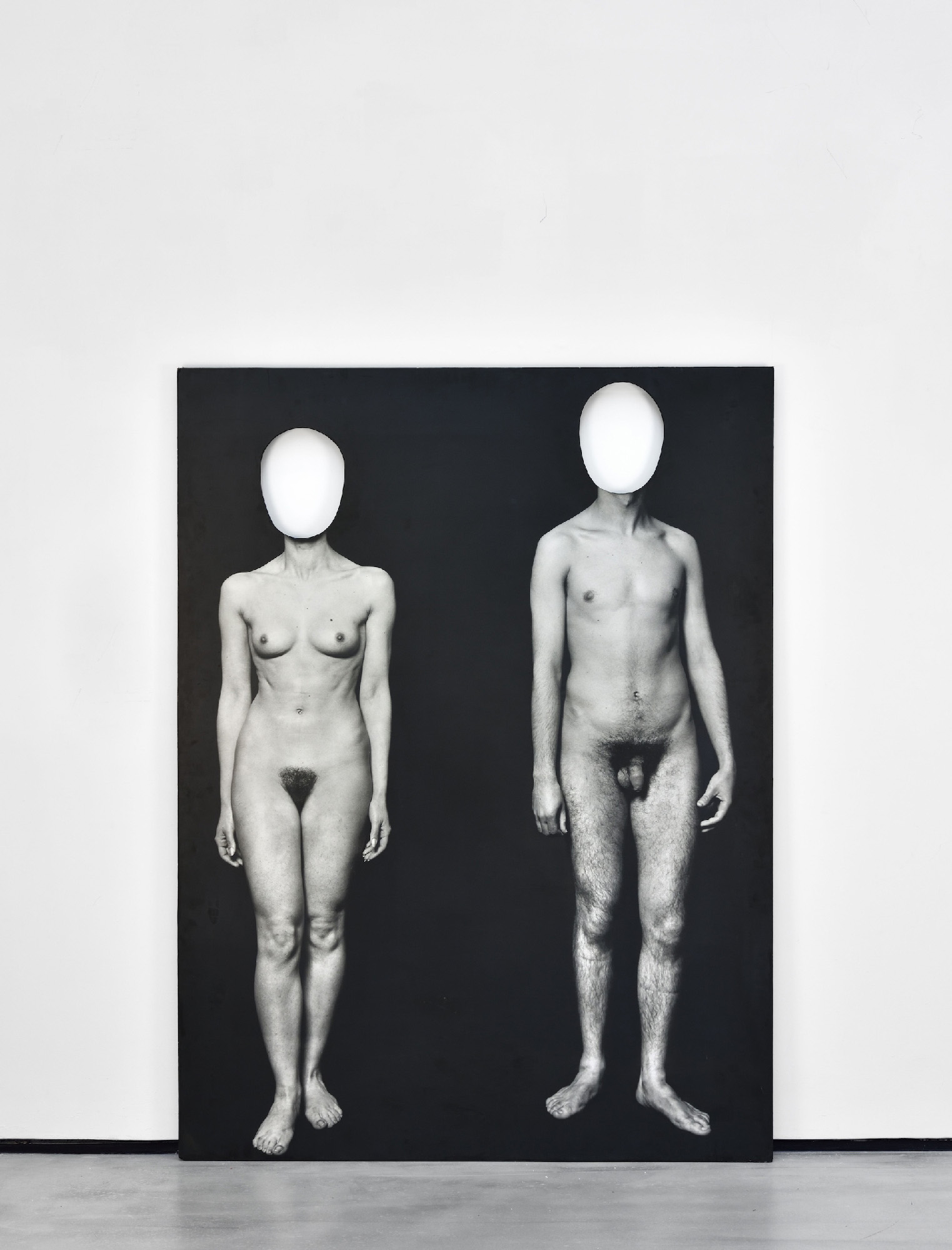 Michel Journiac, Les Substituts, 1969. Black and white photograph mounted on wood. Courtesy of Galerie Christophe Gaillard. Photograph by Rebecca Fanuele © ADAGP Michel Journiac