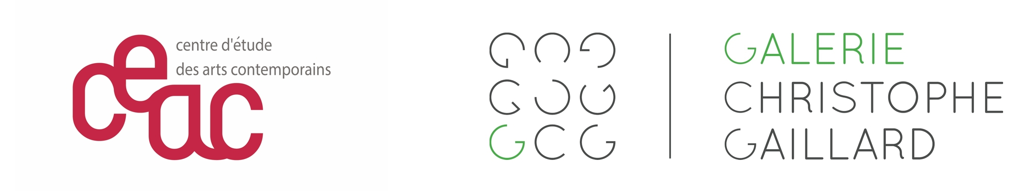 Logos de la Galerie Christophe Gaillard et du Centre d'Étude des Arts Contemporains